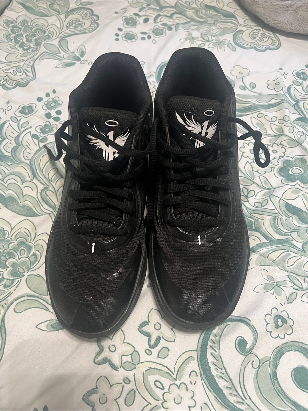 Puma Black Men's Athletic Sneakers with White Logo